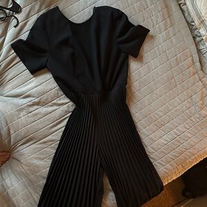 Trina Turk Black Pleated Jumpsuit
